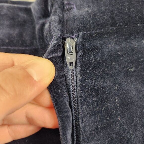 Vintage MJ Concepts in Sportswear Black Velvet Midi Skirt Size 15 - Picture 8 of 10